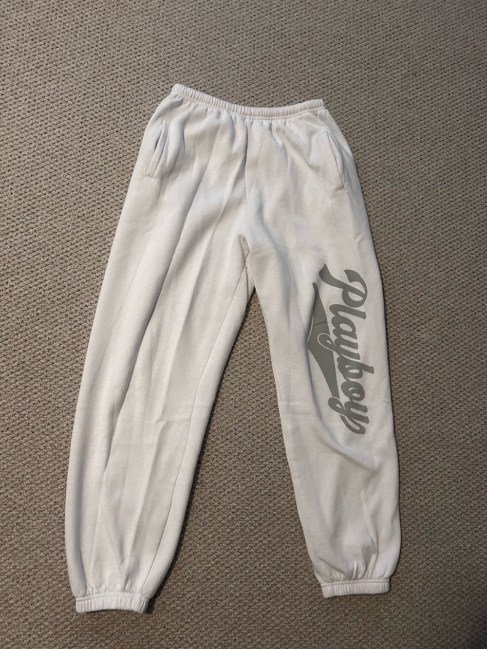 PLAYBOY White Logo Joggers